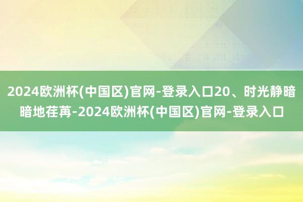 2024欧洲杯(中国区)官网-登录入口20、时光静暗暗地荏苒-2024欧洲杯(中国区)官网-登录入口